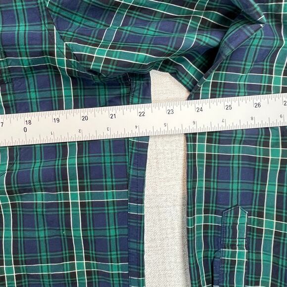 J Crew Slim Fit Button Down Shirts Mens L Blue Green Plaid Long Sleeve Lot of 2 - Picture 12 of 13